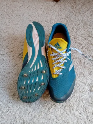 Zapatillas ADIDAS de atletismo 41,5 azules y amari