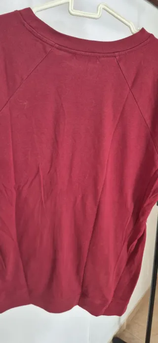 Jersey rojo burdeos punto y algodón