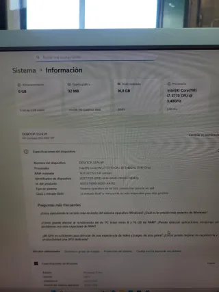 Ordenador HP Compaq i7-3770