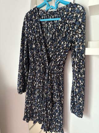 Vestido Pull and Bear flores azul