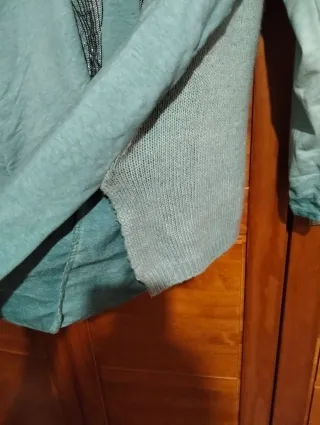 Jersey alas talla única verde azulado