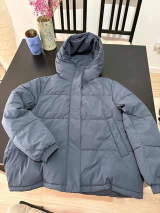 Anorak Oysho Impermeable Azul