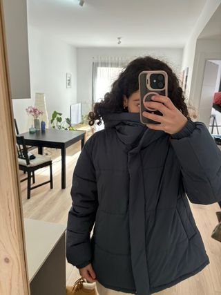 Anorak Oysho Impermeable Azul