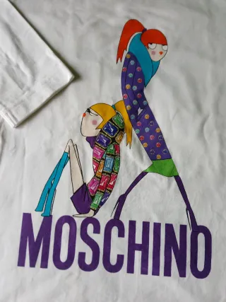 Camiseta Moschino Multicolor y Blanca