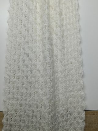 Bufanda artesanal vintage blanca