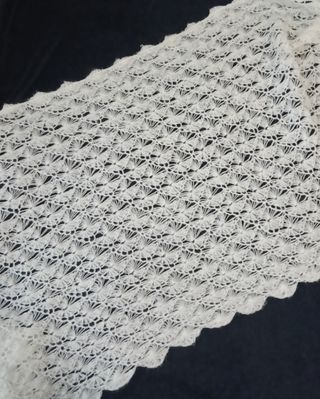 Bufanda artesanal vintage blanca