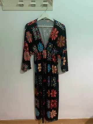Vestido largo estampado floral