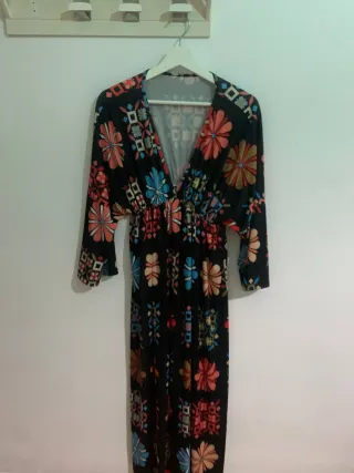 Vestido largo estampado floral