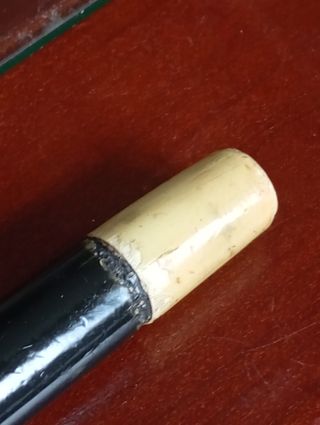 Bastón Mango Gaviota con semilla. Plateado.