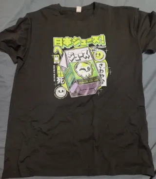 Camiseta hombre negra manga corta con estampado