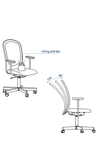 Sedia ufficio Flintan nera