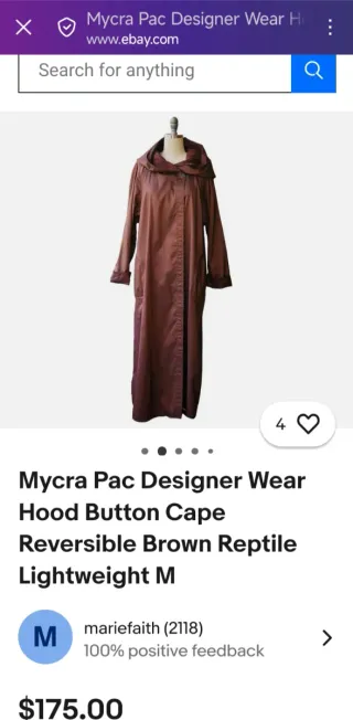 Chubasquero largo mujer XL NUEVO