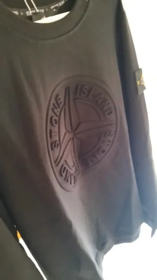 Jersey Stone Island Negro Entretiempo