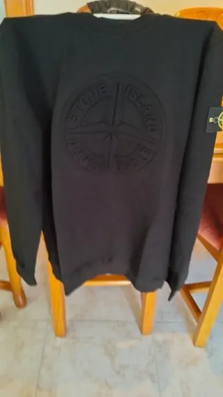 Jersey Stone Island Negro Entretiempo