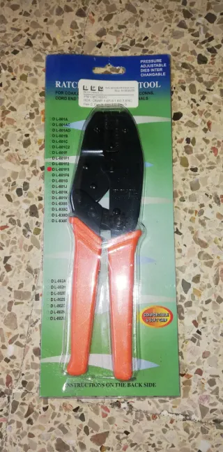 Crimpadora Coaxial Herramienta Ratchet
