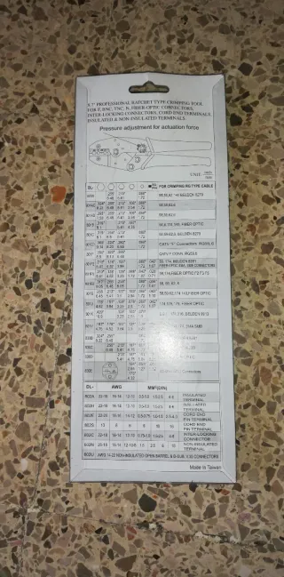 Crimpadora Coaxial Herramienta Ratchet