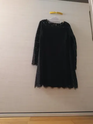 Vestido negro encaje talla L