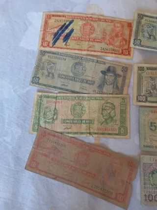 Billetes antiguos Perú