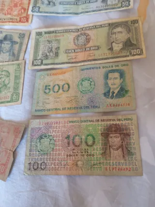 Billetes antiguos Perú