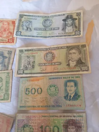 Billetes antiguos Perú