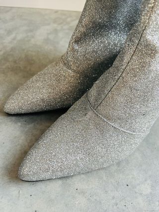 Botines Toral Plateados Talla 37