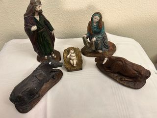 Portal de Belén antiguo figuras