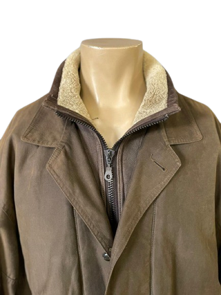 Chaquetón Vintage Impermeable XXL Marrón