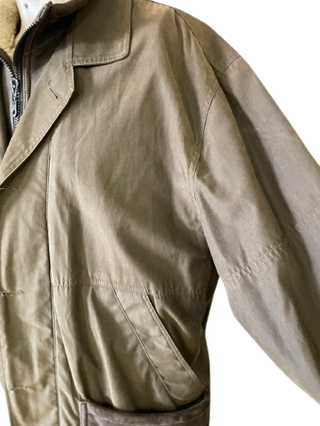 Chaquetón Vintage Impermeable XXL Marrón