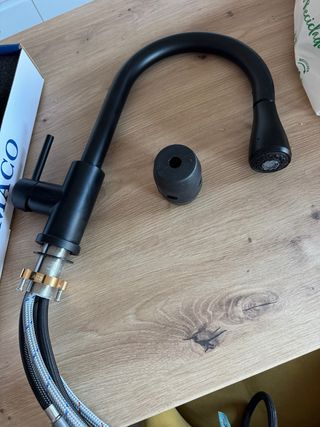 Grifo cocina negro extensible