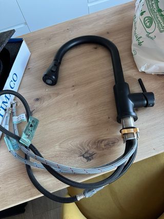 Grifo cocina negro extensible