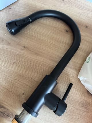 Grifo cocina negro extensible