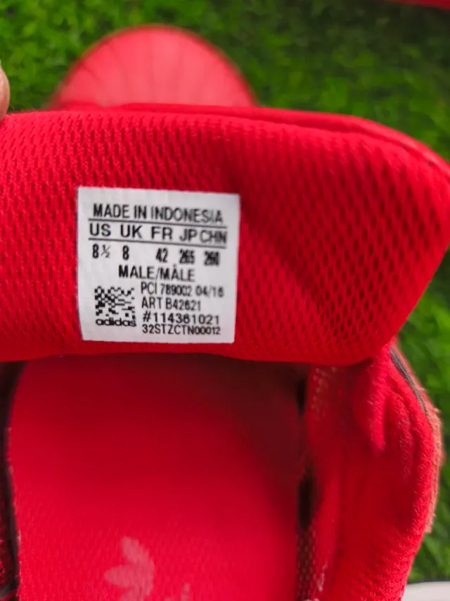 Adidas super star color rojo unisex talla 42