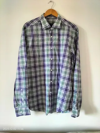 Camisa cuadros Massimo Dutti hombre