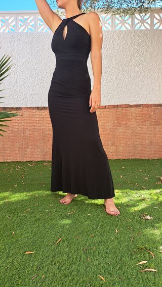 Vestido negro largo fiesta