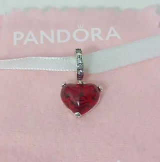 Charm Cristal de Murano Beso Mickey y Minnie.