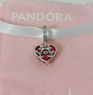 Charm Cristal de Murano Beso Mickey y Minnie.