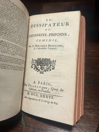 2 Libri Antichi Théâtre de Destouches