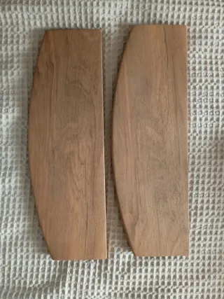 2 Baldas Madera Maciza Nogal