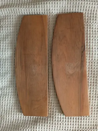 2 Baldas Madera Maciza Nogal