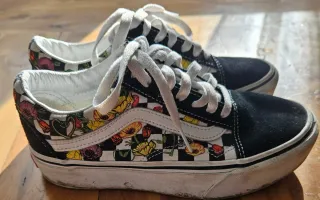 Vans Old Skool Plataforma Poppy Checkerboard