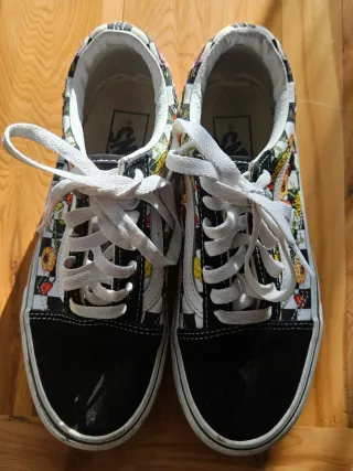 Vans Old Skool Plataforma Poppy Checkerboard