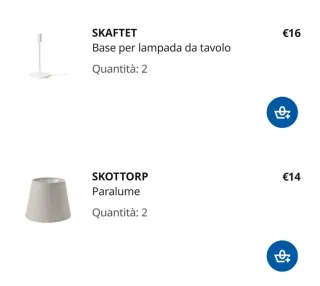 Coppia di abajour lampade comodino