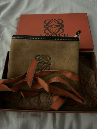 Cartera Loewe ante y piel vintage