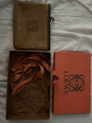 Cartera Loewe ante y piel vintage