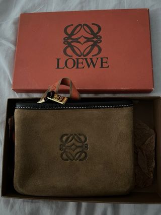 Cartera Loewe ante y piel vintage