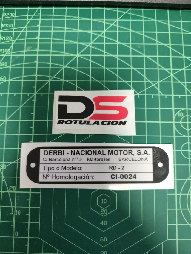Pegatina Homologación Derbi RD-2 CI-0024