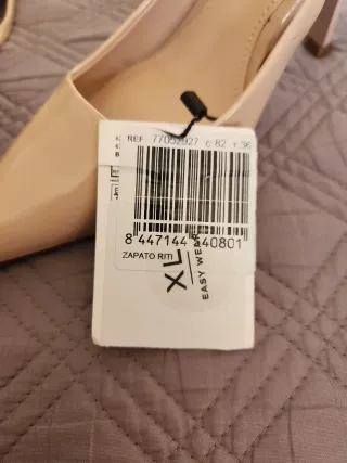 Zapatos tacón Mango nude mujer