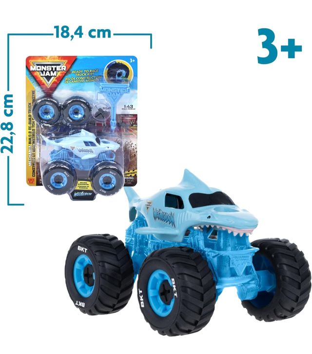 Nuovo auto giocattolo Monster Jam Megalodon Blu