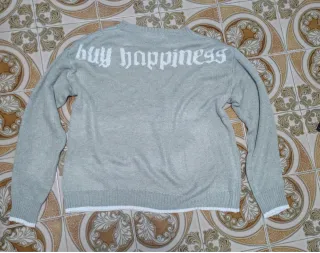 Sudadera gris con símbolo de dólar