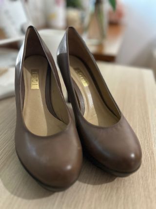 Zapatos de tacón piel Lodi Marrones Talla 38